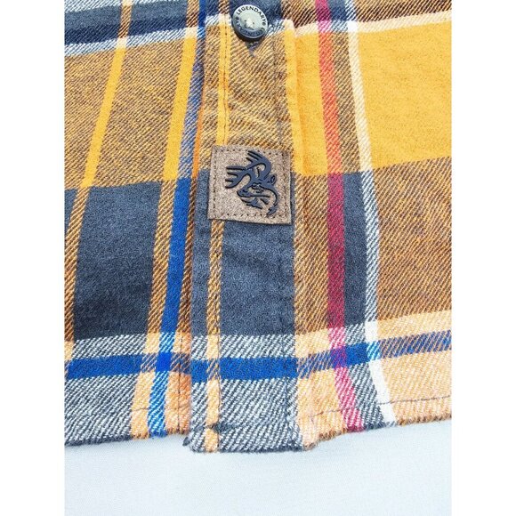 Legendary Whitetails Size 3XL Men's Orange Plaid Flannel Buck Camp Long Sleeve - Picture 9 of 13